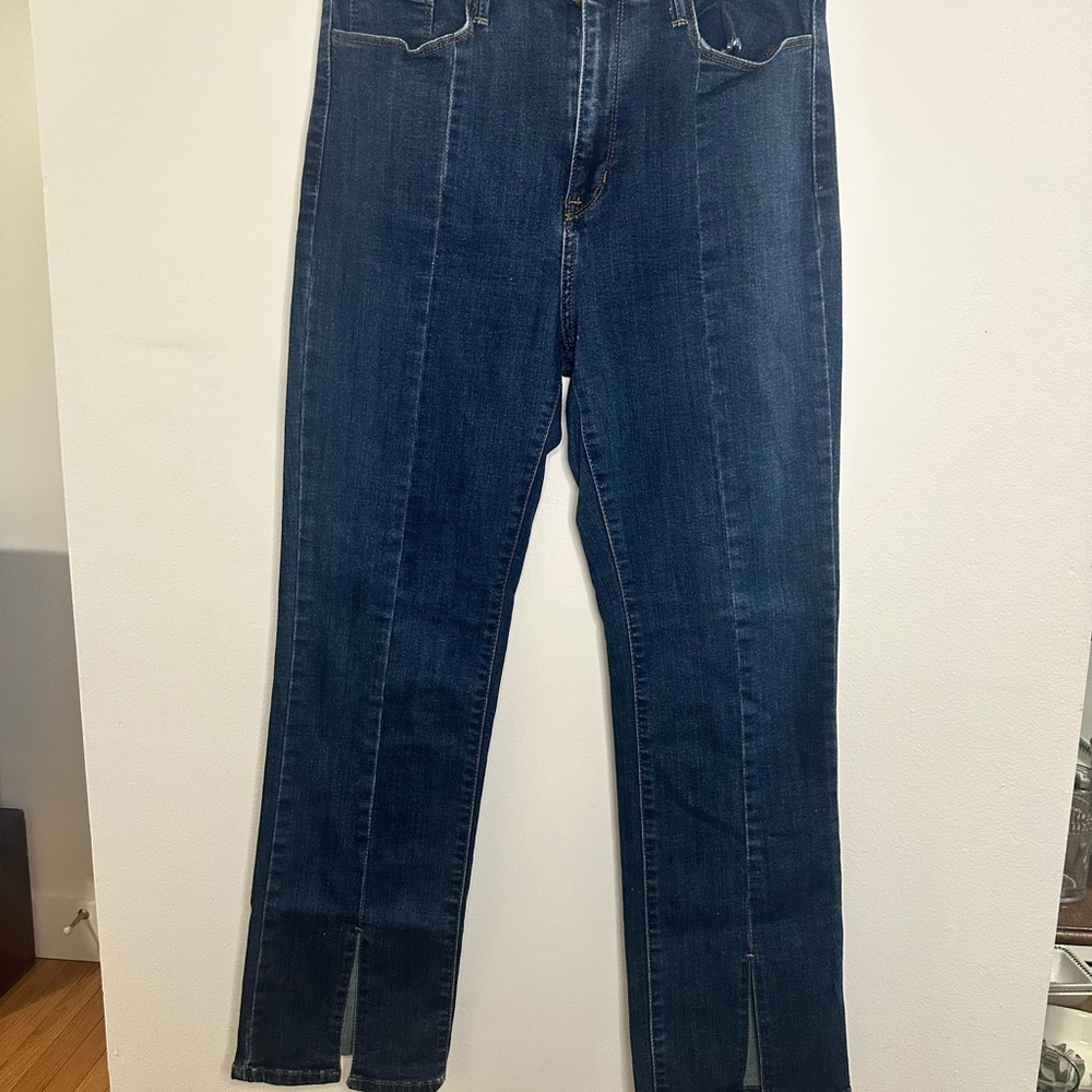 Just Black Denim with ankle slit